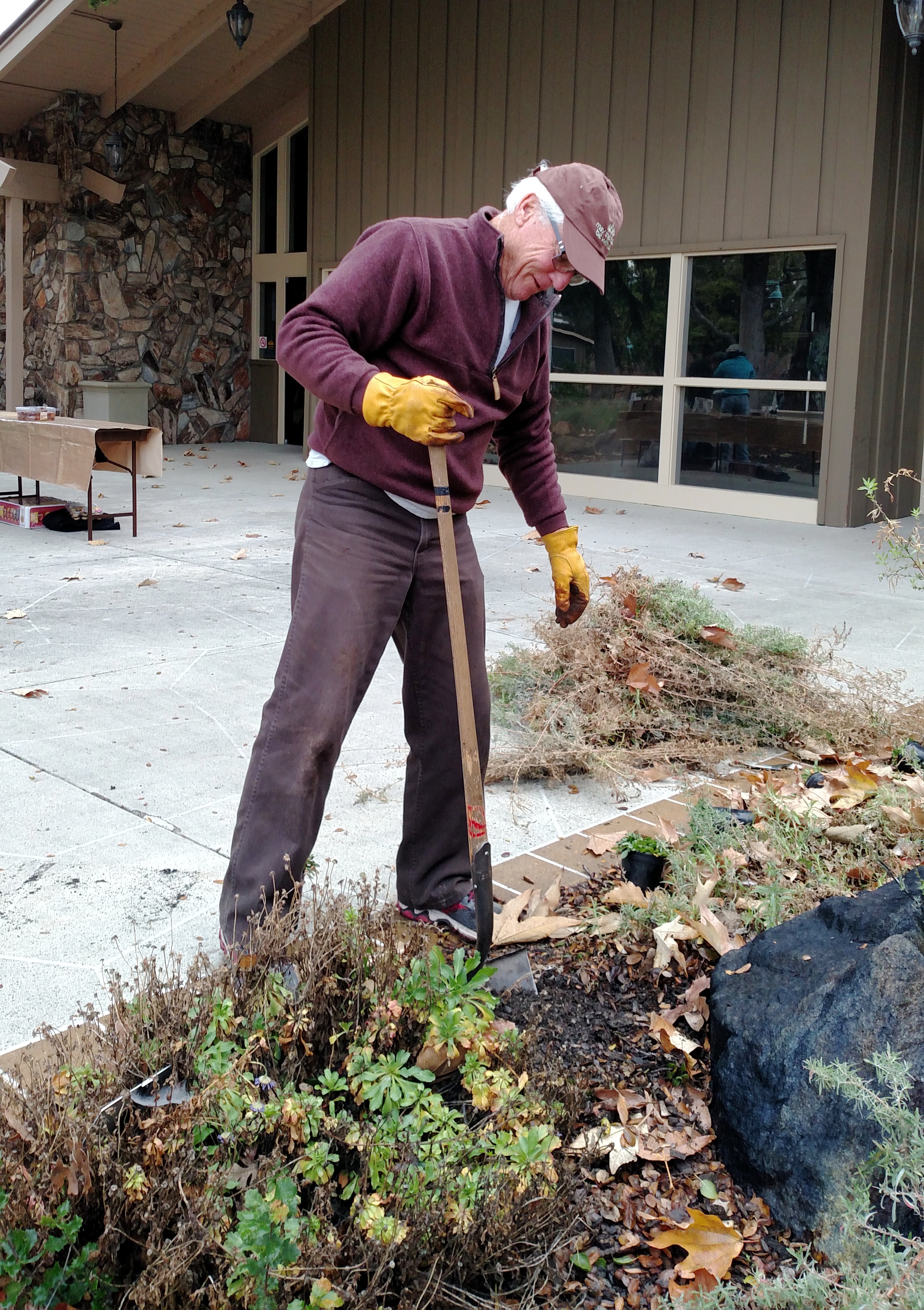 Bruce hard at planting!